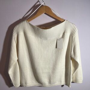 H&M off the shoulder white sweater
